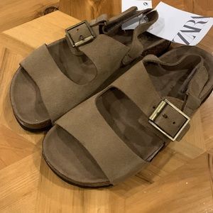 ZARA Leather Sandals Size 29